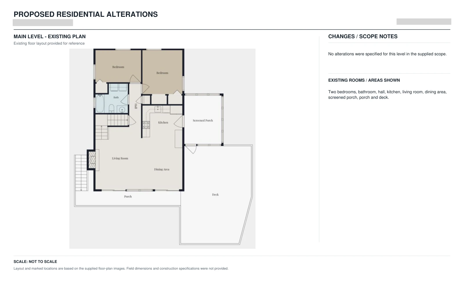 Main-floor reference plan included in the three-sheet package