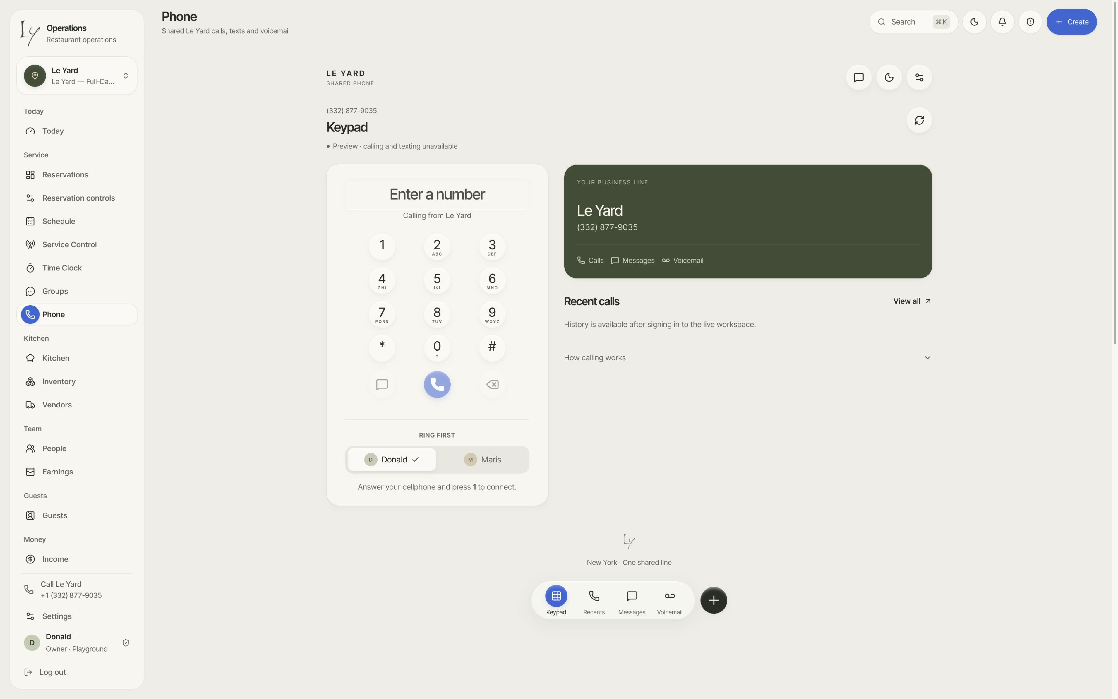 Phone workspace · demonstration mode